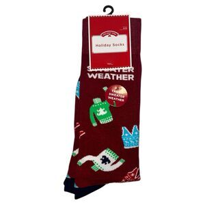 Holiday Time Tacky Sweater Weather Socks Size 6-12 Men’s Crew